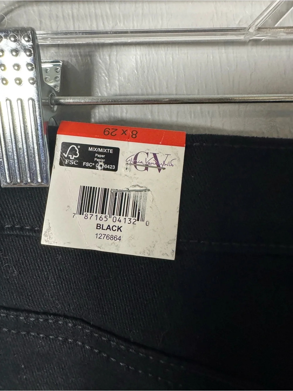 Gloria Vanderbilt Black Straight-Leg Jeans
